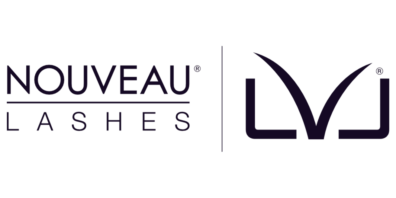 Nouveau Lashes LVL logo — used for LVL Lash Lift treatments at Victoria Winham