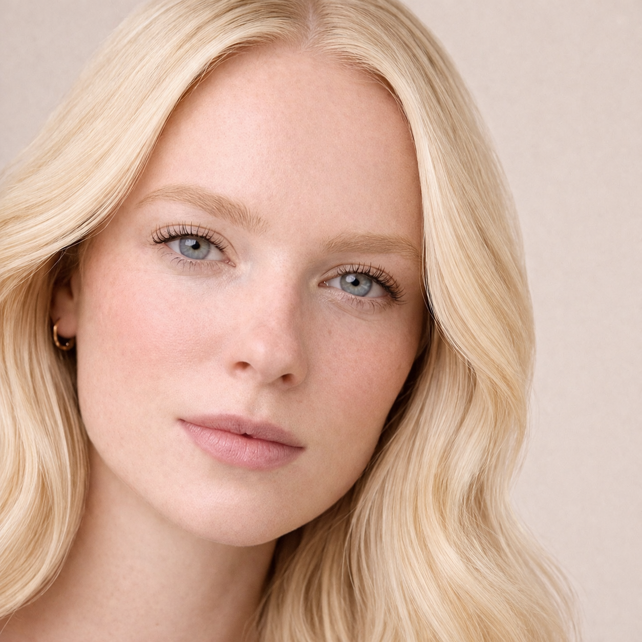 Woman with naturally enhanced lashes showing LVL Lash Lift results